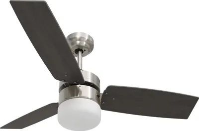 Produktbild von Zimilo Deckenventilator mit LED Licht und Fernbedienung, 108 cm, Dunkelbraun, 3 Geschwindigkeiten, Ventilator für Wohnzimmer und Schlafzimmer