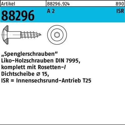 Produktbild von Reyher SPENGLER-Schrauben A2 4,5x35-T25 Dicht15 A2 (200 Stück)