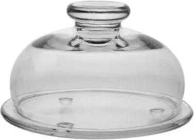 Produktbild von OBSTSCHALE mit Glocke Glas 25 cm TORTENSTÄNDER SERVIERPLATTE KUCHENPLATTE