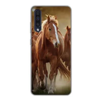 Produktbild von MuchoWow® Handyhülle Schutzhülle Hülle für Samsung Galaxy A30s Pferde - Licht - Natur Silikon Softcase Handy Hülle - Karteninhaber