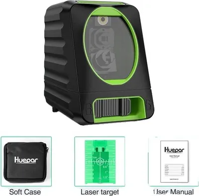 Obrázek produktu pro Křížová laserová vodováha, samonivelační, zelené paprsky