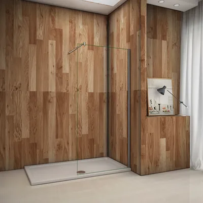 Produktbild von 8mm Nano+ESG walk in Duschtrennwand Duschwand 60X200cm mit Stabilisator 70-120cm