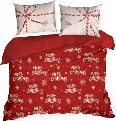 Obrázek produktu pro Vánoční povlečení 220x200 Kevin červená Merry Christams mikrovlákno Eurofirany St 24