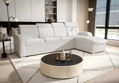 Produktbild von Ecksofa 315 cm Weiss Kunstleder Rechts Kongo RBN10