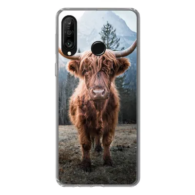 Produktbild von MuchoWow® Handyhülle Schutzhülle Hülle für Huawei P30 Lite Schottischer Highlander - Berg - Tier Silikon Softcase Handy Hülle - Handyhülle