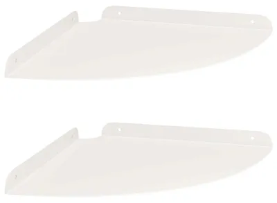 Image de Étagère flottante avec étagère 2 pcs Blanc 30 x 30 x 2 cm