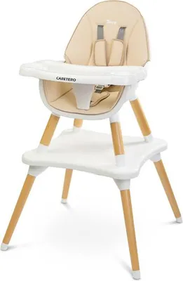 Caretero Tuva Hochstuhl beige für Kinder 3-4 Jahre