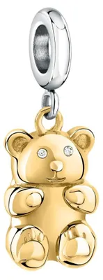 Productafbeelding van Tweekleurige hanger van staal, vorm van een teddybeer, Drops SCZ1299