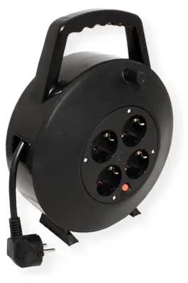 Produktbild von BACHMANN Schutzkontakt-Aufrollkabelbox 4fach AC230V Kabel, 10 m