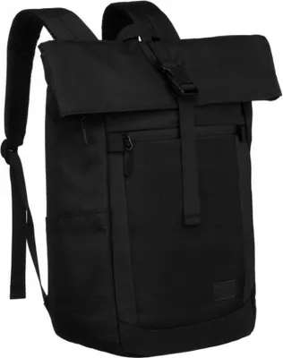 Produktbild von Peterson | Schwarzer Sport-Rolltop-Rucksack mit verstellbaren Trägern
