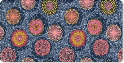 Produktbild von MuchoWow® Schreibtischunterlage Blumen - Muster - Vintage 80x40 cm - XXL Mauspad - Gaming Mauspad