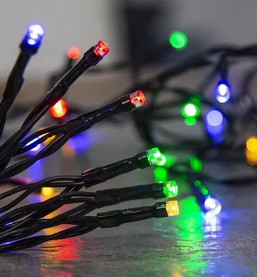 Productafbeelding van MagicHome kerstverlichting, CEIBO, 48 LED's, multicolor, 8 functies, timer, 3xAA batterijen, geschikt voor buiten, verlichting, lengte 3,50 meter