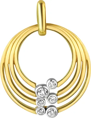 Produktbild von Damen Anhänger 925 Sterling Silber bicolor