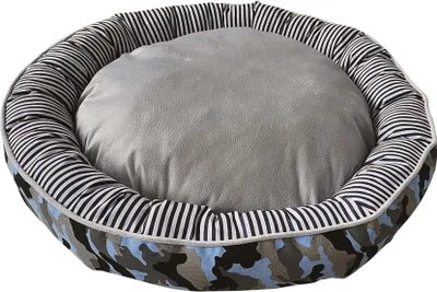 Produktbild von Nobby Komfortbett Donut Elio blau camouflage, Maße: Ø 110 x 35 cm