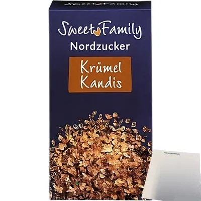 Produktbild von Nordzucker Krümel Kandis braun mit angenehmer Karamellnote  (500g Packung) + usy Block
