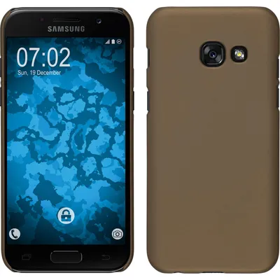Produktbild von PhoneNatic Case kompatibel mit Samsung Galaxy A7 (2017) - Hülle gold gummiert Hard-case + 2 Schutzfolien