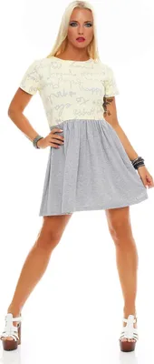 Produktbild von Minikleid Klassisches Tunika Top; Pastelgelb S/M 36/38