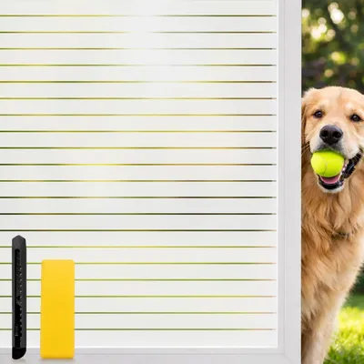 Produktbild von Fensterfolie Sichtschutz-Fensterfolie, Streifen, statischer Fensteraufkleber ohne Kleber, Sichtschutz, UV-beständig, wiederverwendbar für Wohnzimmer,
