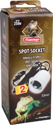 Immagine prodotto di Portalampada in Vetroceramica Flamingo Presa Spot