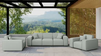 Obrázek produktu pro MALIBU zahradní set na terasu 3+1+1 tkanina Odyssey světle šedá