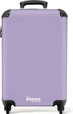Obrázek produktu pro NoBoringSuitcases.com® Kufr Příruční zavazadlo na kolečkách Kufr na kolečkách Malý kufr na 4 kolečkách - Lilac - Unicoloured - Cabin Size < 55x40x23 cm & 55x40x20 cm - Foto kufr - Příruční kufr - Palubní zavazadloPříruční zavazadlo Kufr 55x35x20 cm, 36L,