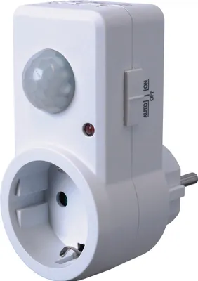 Produktbild von Plug-In ES360P Stecker / Zwischenschalter mit Infrarotsensor, 120°, max. 1200W