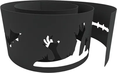 Produktbild von zaun|zu PREMIUM Sichtschutzstreifen mit Motiv "Halloween Graveyard" Anthrazit 2,55m