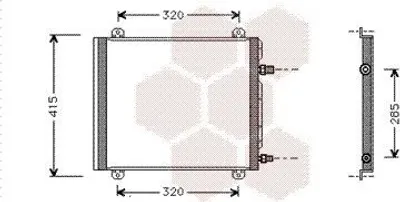 Produktbild von VAN WEZEL 43005235 Kondensator Klimaanlage Klimakondensator für RENAULT TWINGO I (C06)