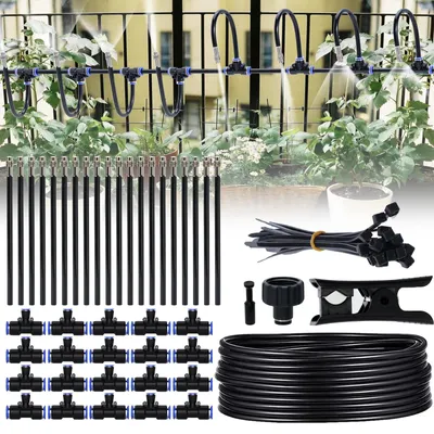 Bewässerungssystem 20 m mit 20 Messing-Sprühdüsen, 3/4" Adapter