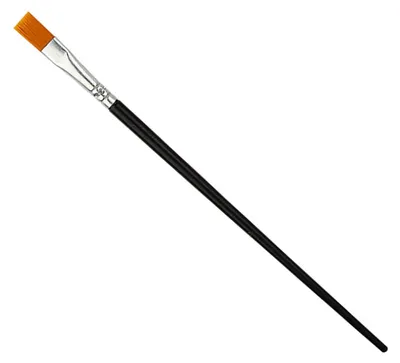 Produktbild von Acrylpinsel, flache Spitze, Nylonborsten, Glättungsgriff, Metallzwinge, Künstler für Kunsthandwerk, Schwarz und