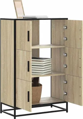 Produktbild von vidaXL Highboard Sonoma-Eiche 68x35x106,5 cm Holzwerkstoff Metall