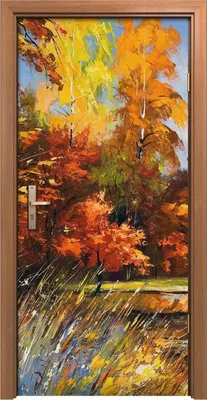 Produktbild von Türposter 90x200 cm Türaufkleber Türtapete Türfolie Klebefolie Herbst Landschaft am Fluss ufer