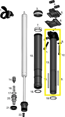Obrázek produktu pro Crankbrothers Highline 2.0 Quill Assembly Schafteinheit, Level 7, 30.9/31.6/34.9mm, 100mm