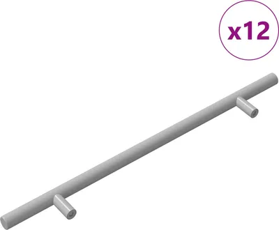 Produktbild von vidaXL Schrankgriff 12 pcs Silber 300 mm Edelstahl