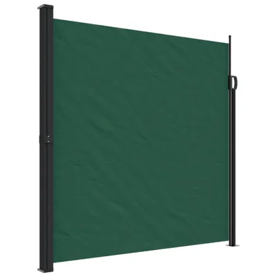 Image de vidaXL Marquise latérale extensible vert foncé 200x500 cm