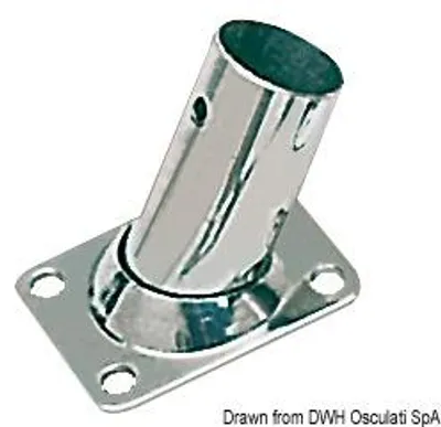 Zdjęcie produktu dla Okrągły płytka podstawa AISI 316 60° 22 mm Osculati 41.130.22