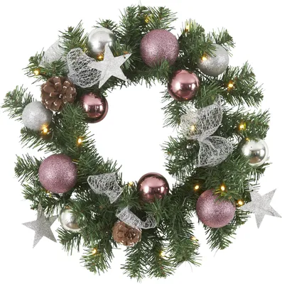 Immagine prodotto di Ghirlanda di abete a LED "Noel" di Star Trading, Ø circa 40 cm,