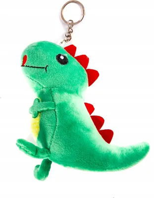 Produktbild von Plüsch Dinosaurier Schlüsselanhänger - Weicher Dino Anhänger für Rucksack & Tasche