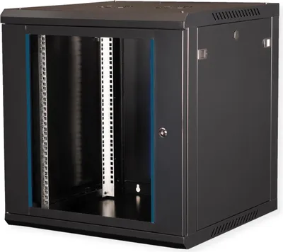 Obrázek produktu pro VALUE 19palcová nástěnná skříň 12U, 600x600 mm, černá, sada