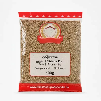 Zdjęcie produktu dla Nasiona ajwanu Annam Ajwain 300 g – intensywna przyprawa do pieczywa