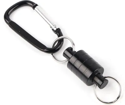 Productafbeelding van Magnetische sluiting, vissen, magnetische ontgrendelingsclip voor netten, ophangbeugel, lanyard-clip (los, zwart)