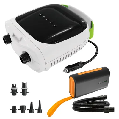 Produktbild von PBG SUP Pumpe 12V elektrisch Luftpumpe Paddle Board bis 20 PSI - Groesse: PBG 8 + Powerbank