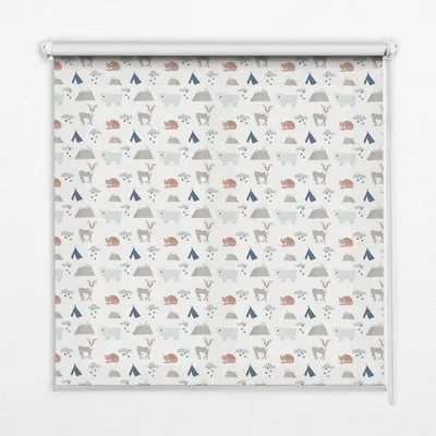 Produktbild von Seitenzug-Rollo Fensterrollo Jalousie - Lichtdurchlässig Springrollos - 90x140 cm - Berge, die Tiere regnen