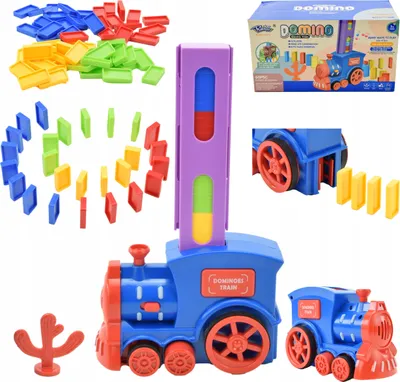 Immagine prodotto di Lolex | Locomotiva elettrica per bambini - 20x7x12cm - Automatica - Treno Domino - Giocattolo per bambini