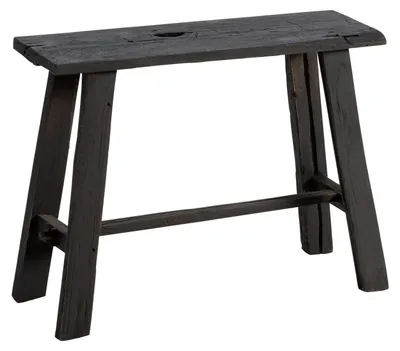 Image de Tabouret en teck fait à la main - Bois naturel - 60 cm