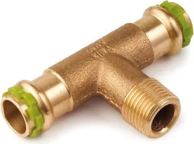 Produktbild von Kupfer Pressfitting Sudo-Press T-Stück Außengewinde 18 mm - 3/4' - 18 mm Kontur V DVGW