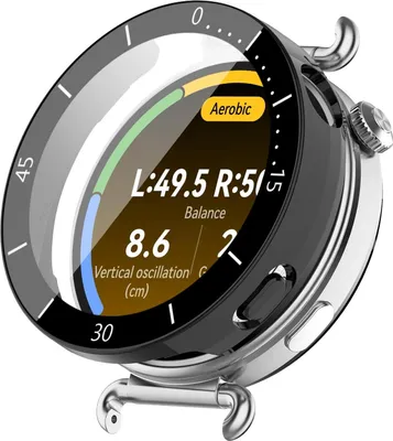 Produktbild von 360 Grad Smartwatch Hülle für Huawei Watch GT6 41 mm mit Displayschutz Case Watch Cover Bumper Rundum Schutzhülle Uhr Bildschirmschutz Schwarz
