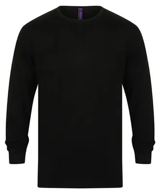 Produktbild von Henbury - Pullover für Herren, Rundhalsausschnitt, Leicht LT4240 (S) (Schwarz)