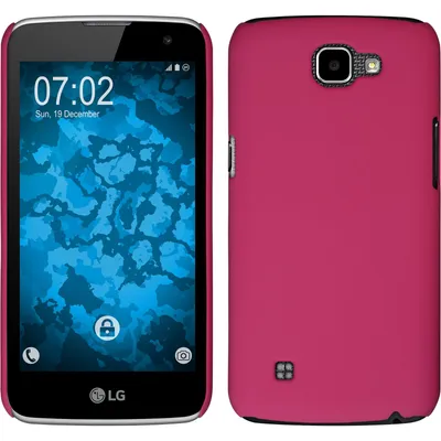Produktbild von PhoneNatic Case kompatibel mit LG K4 2016 - Hülle pink gummiert Hard-case + 2 Schutzfolien