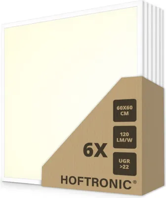 Produktbild von hoftronic LED-Panel 60x60 cm 36 W 3000 K 4320 lm UGR22 Philips-Treiber Weiß